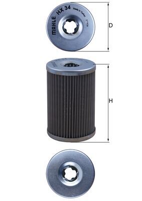 Ilustracja HX 34 KNECHT filtr hydrauliczny, układ kierowniczy
