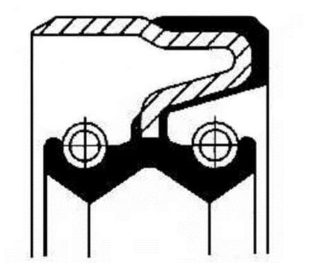 Ilustracja 01018315B CORTECO pierścień uszczelniający wału, skrzynia rozdziału napędu