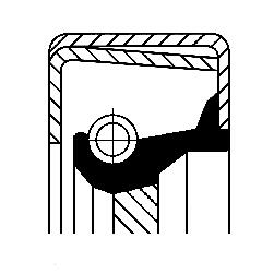 Ilustracja 01020400B CORTECO pierścień uszczelniający wału, pompa oleju