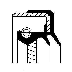 Ilustracja 01035433B CORTECO uszczelniacz półosi