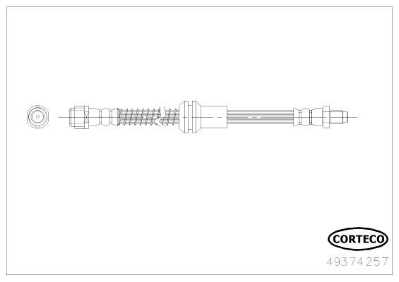 Ilustracja 49374257 CORTECO przewód hamulcowy elastyczny