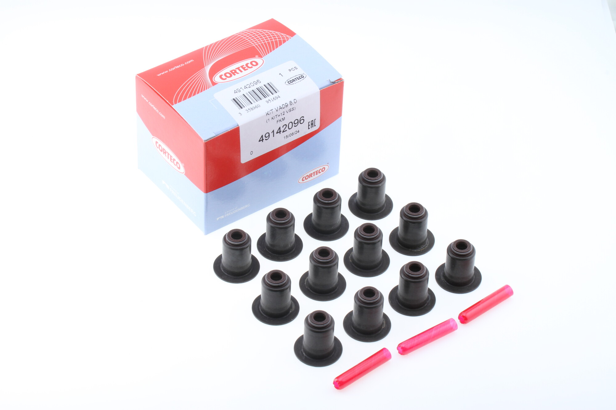 Ilustracja 49142096 CORTECO zestaw uszczelniaczy, trzonek zaworu