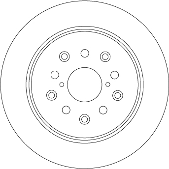 Ilustracja DF4509 TRW tarcza hamulcowa