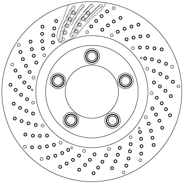 Ilustracja DF6542S TRW tarcza hamulcowa