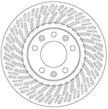 Ilustracja DF6698 TRW tarcza hamulcowa