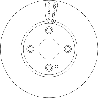 Ilustracja DF6793 TRW tarcza hamulcowa
