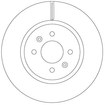 Ilustracja DF6842 TRW tarcza hamulcowa