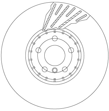 Ilustracja DF6890S TRW tarcza hamulcowa