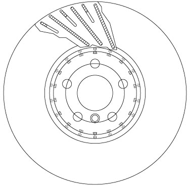 Ilustracja DF6891S TRW tarcza hamulcowa