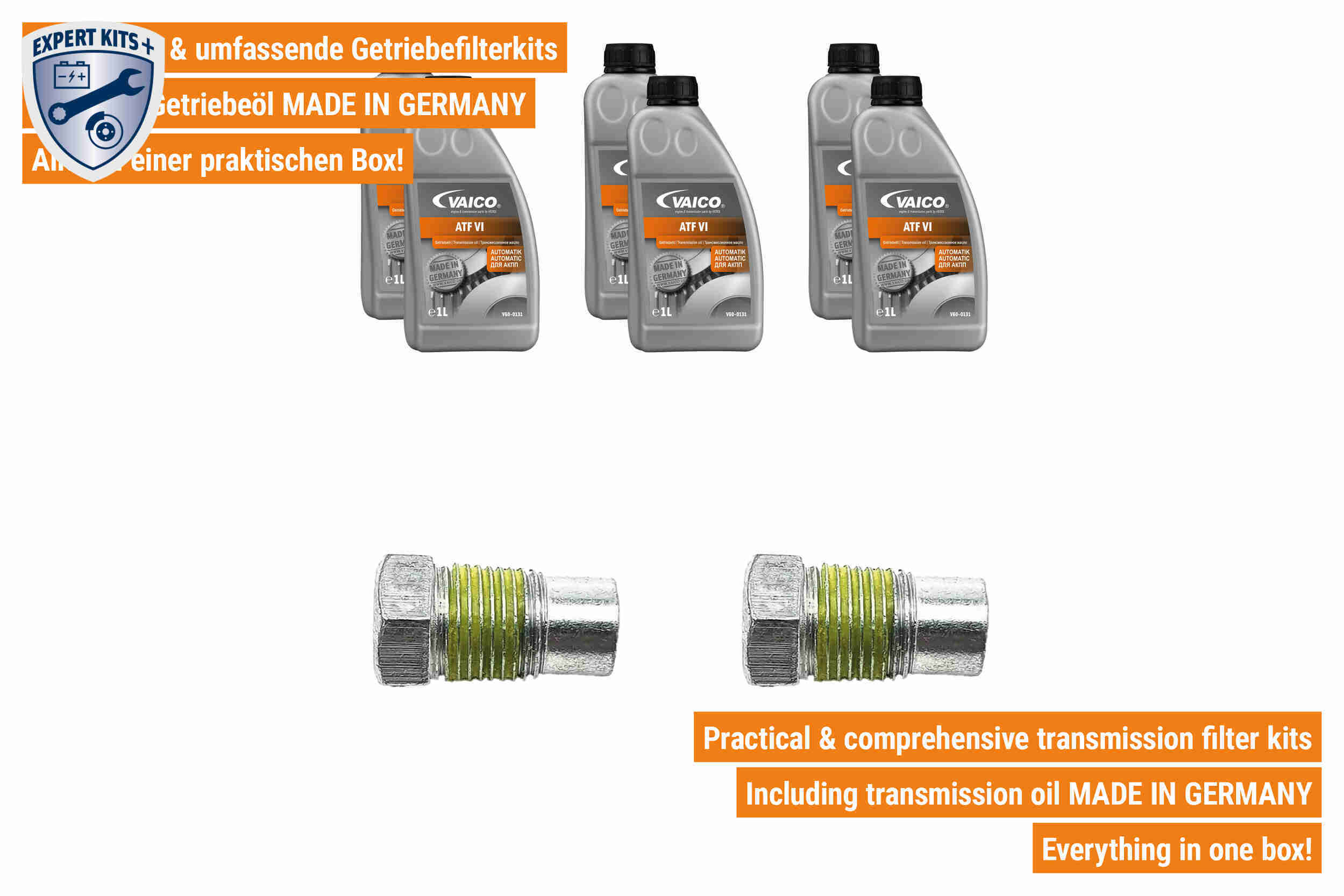 Ilustracja V40-2114 VAICO zestaw części, wymiana oleju automatycznej skrzyni biegów