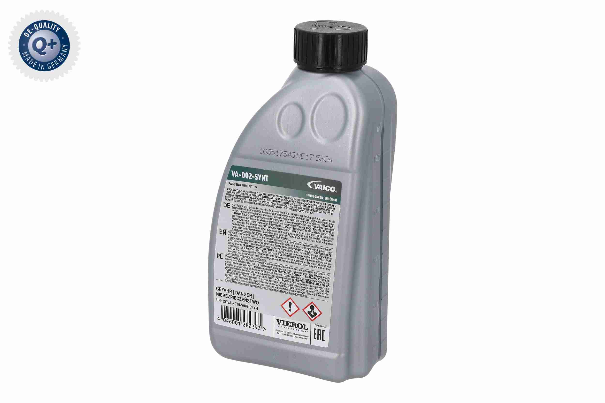 Ilustracja V60-0018 VAICO olej hydrauliczny