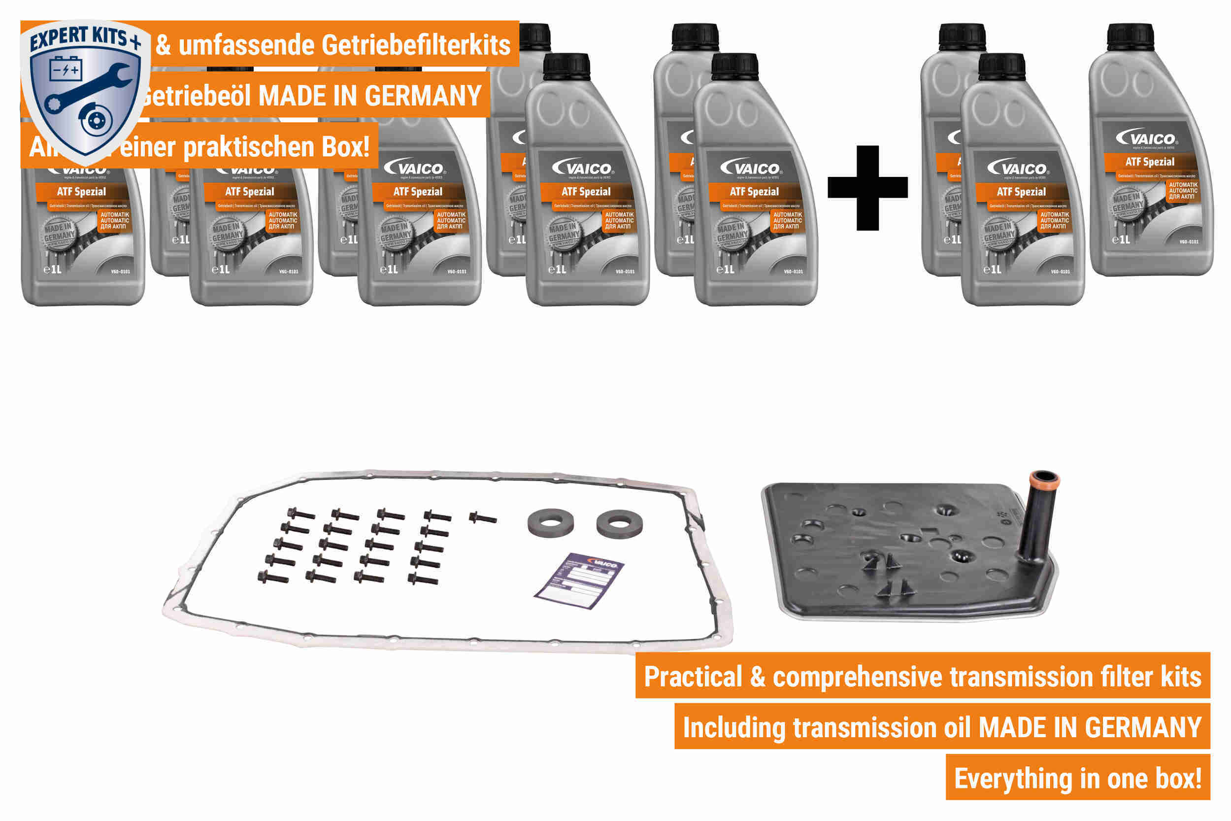 Ilustracja V25-2191-XXL VAICO zestaw części, wymiana oleju automatycznej skrzyni biegów