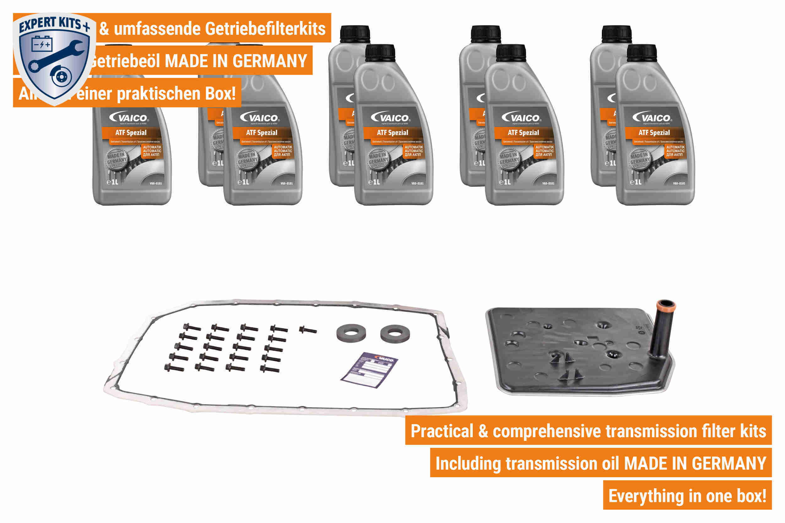 Ilustracja V25-2191 VAICO zestaw części, wymiana oleju automatycznej skrzyni biegów