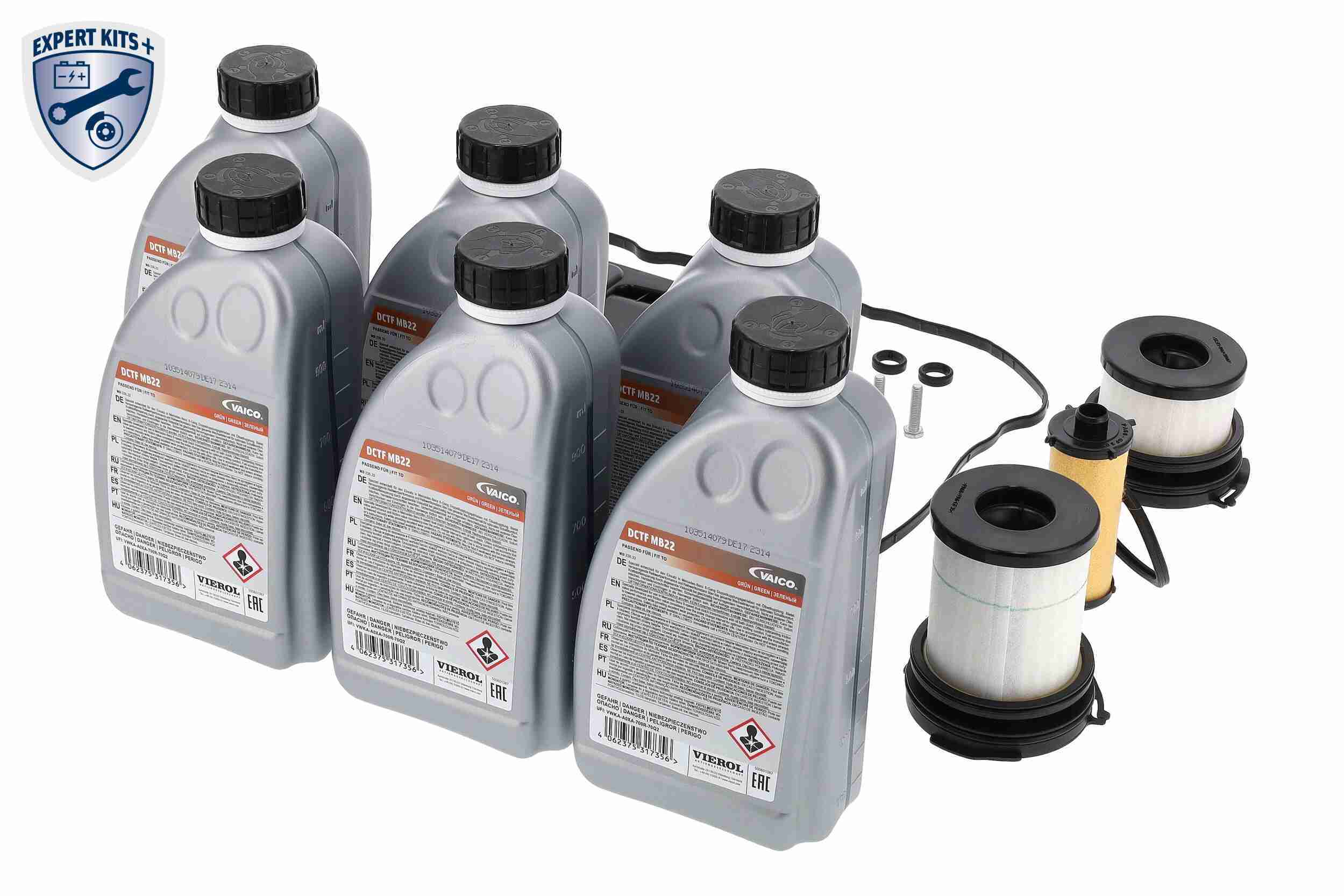 Ilustracja V30-3957 VAICO zestaw części, wymiana oleju automatycznej skrzyni biegów