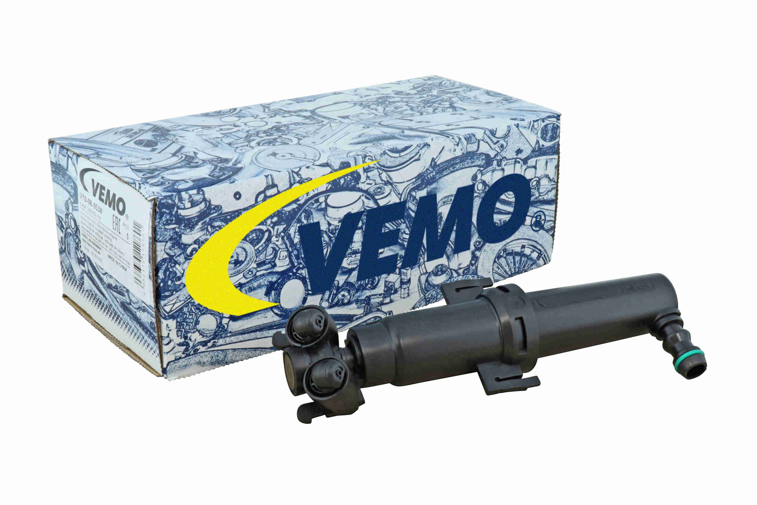 Ilustracja V10-08-0538 VEMO dysza spryskiwacza, czyszczenie świateł przednich