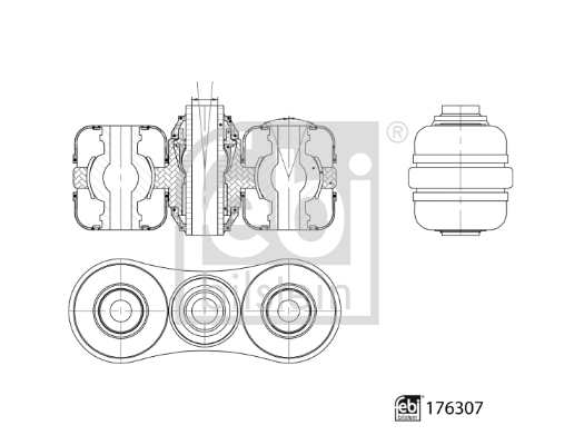 Ilustracja 176307 FEBI BILSTEIN wahacz, zawieszenie koła