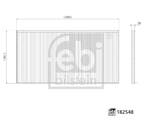 Ilustracja 182548 FEBI BILSTEIN filtr kabinowy