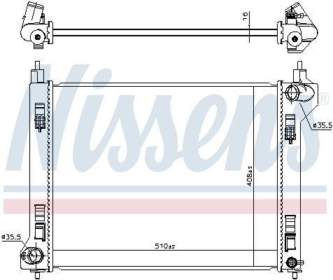 Ilustracja 606766 NISSENS chłodnica cieczy