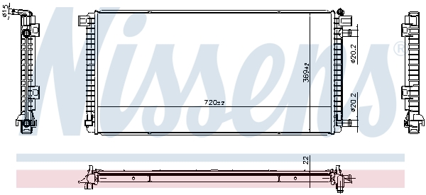 Ilustracja 606787 NISSENS chłodnica cieczy
