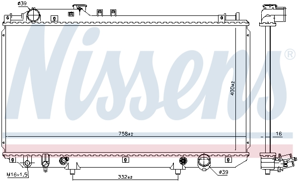 Ilustracja 606839 NISSENS chłodnica cieczy