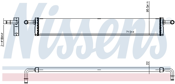 Ilustracja 607142 NISSENS chłodnica niskotemperaturowa, chłodnica pow. doładowującego
