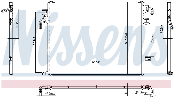 Ilustracja 607458 NISSENS chłodnica cieczy