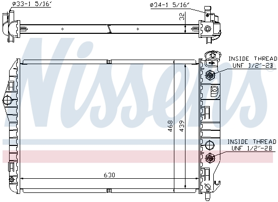 Ilustracja 60922 NISSENS chłodnica cieczy