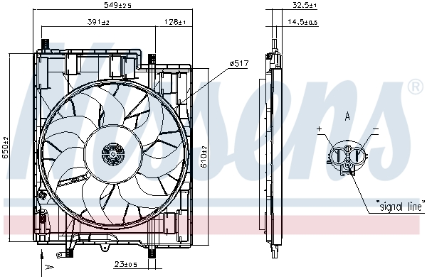 Ilustracja 850040 NISSENS wentylator, chłodzenie silnika