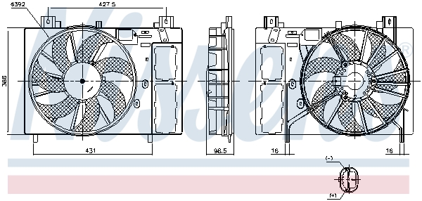 Ilustracja 850112 NISSENS wentylator, chłodzenie silnika