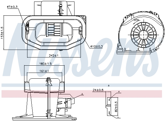 Ilustracja 87575 NISSENS wentylator wewnętrzny