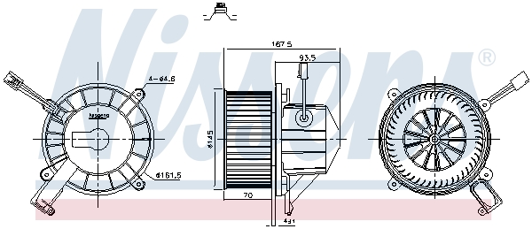 Ilustracja 87639 NISSENS wentylator wewnętrzny