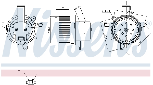 Ilustracja 87681 NISSENS wentylator wewnętrzny