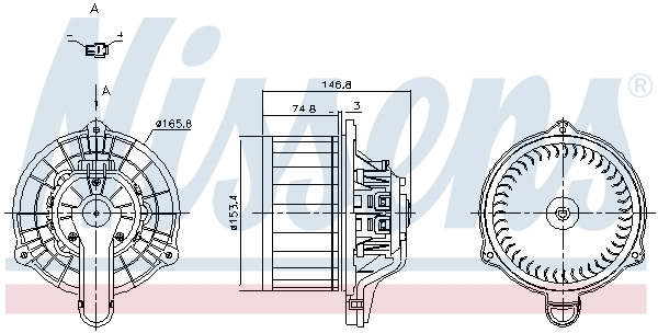 Ilustracja 87819 NISSENS wentylator wewnętrzny