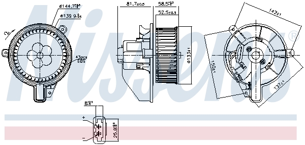 Ilustracja 87898 NISSENS wentylator wewnętrzny