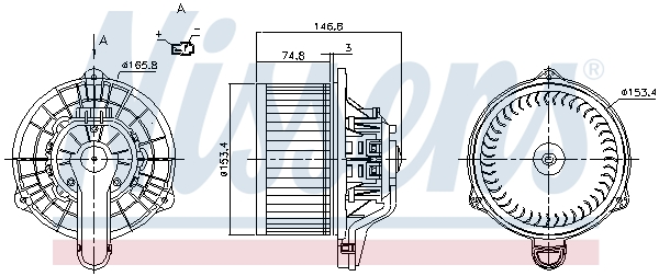 Ilustracja 87162 NISSENS wentylator wewnętrzny
