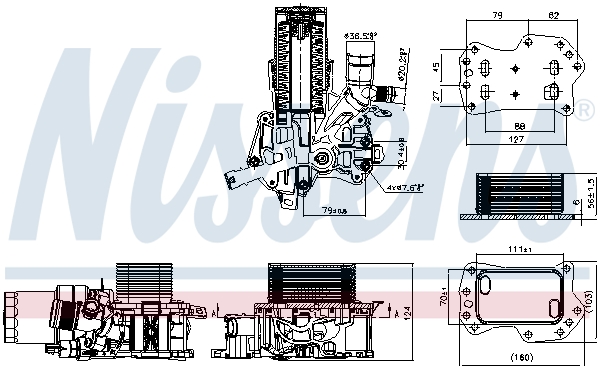 Ilustracja 91498 NISSENS chłodnica oleju, olej silnikowy