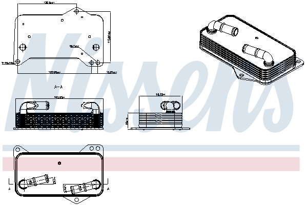 Ilustracja 91526 NISSENS chłodnica oleju, automatyczna przekładnia
