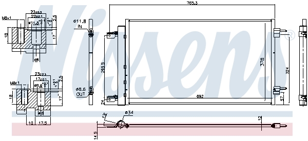 Ilustracja 940735 NISSENS skraplacz, klimatyzacja
