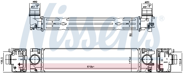 Ilustracja 961540 NISSENS chłodnica powietrza doładowującego - intercooler