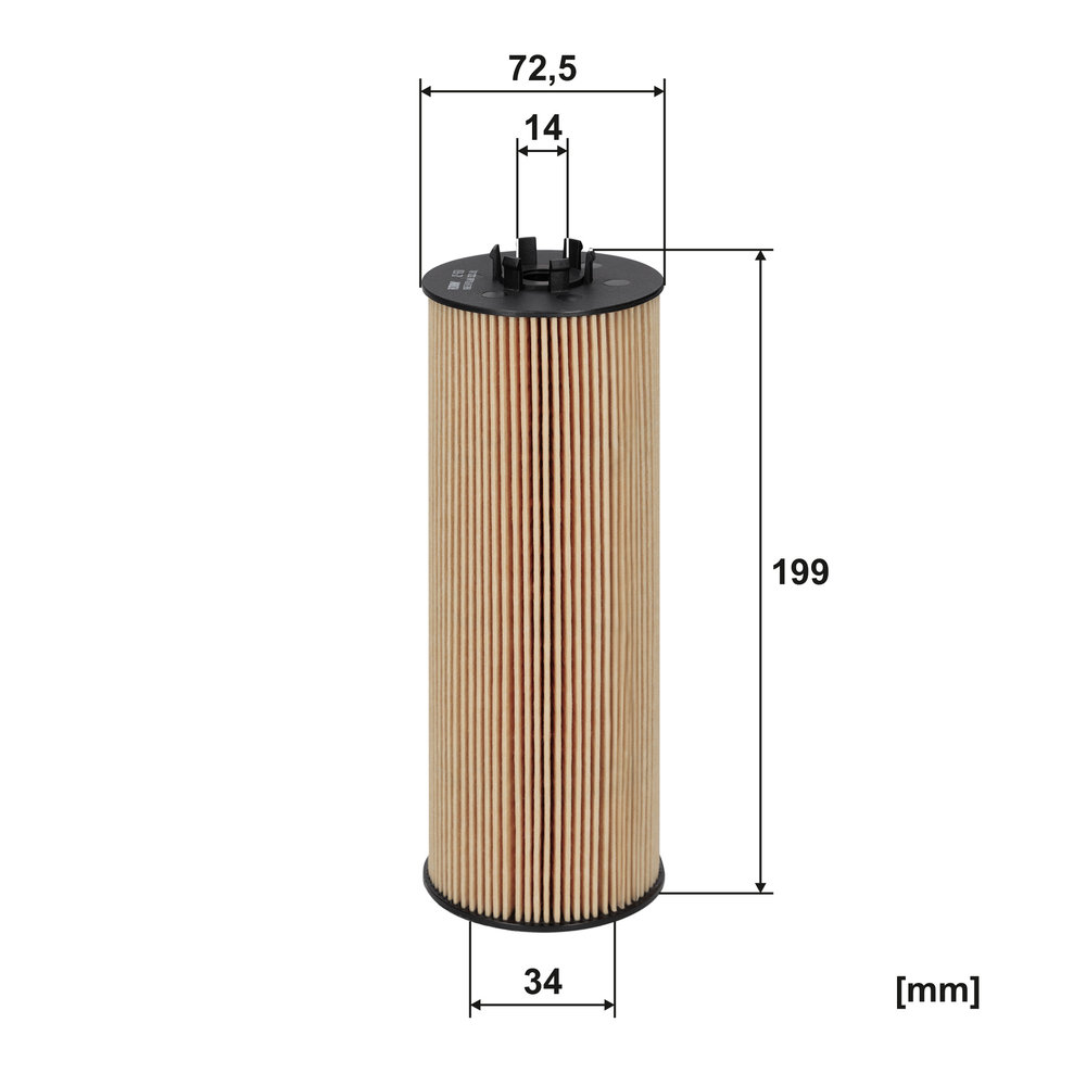 Ilustracja OE 650 FILTRON filtr oleju
