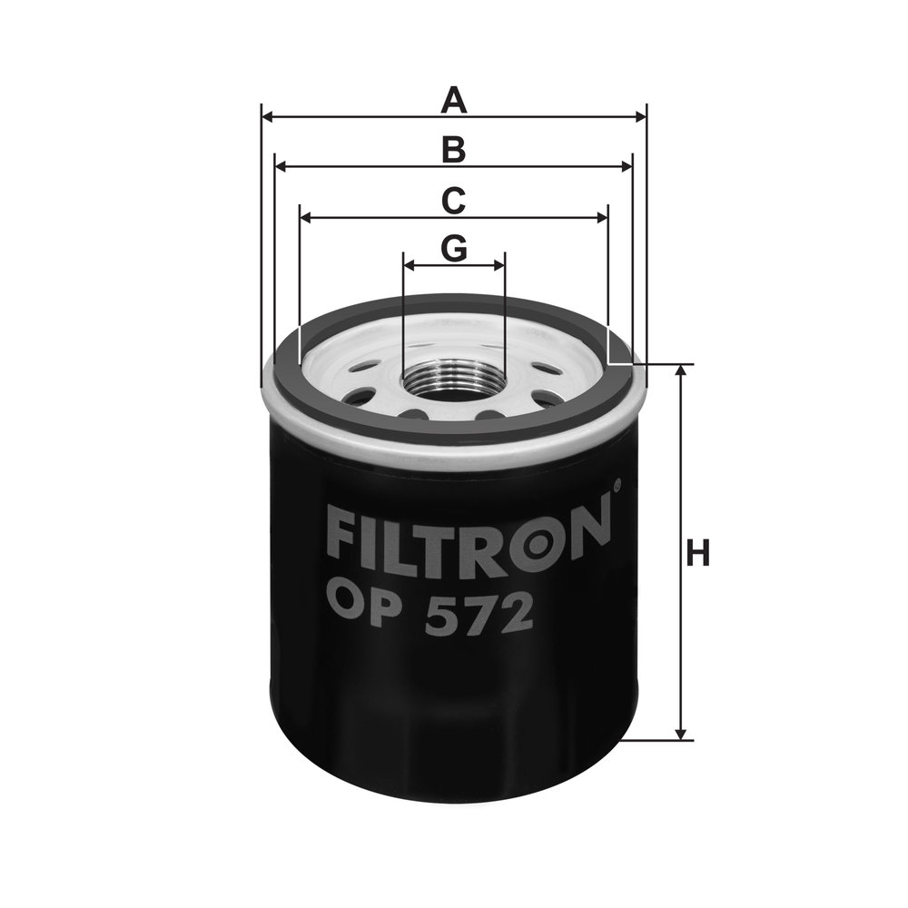 Ilustracja OP 572 FILTRON filtr oleju