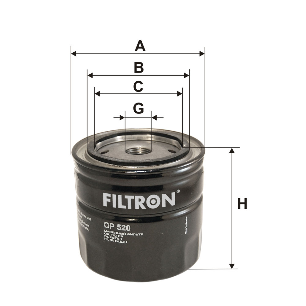 Ilustracja OP 520 FILTRON filtr oleju