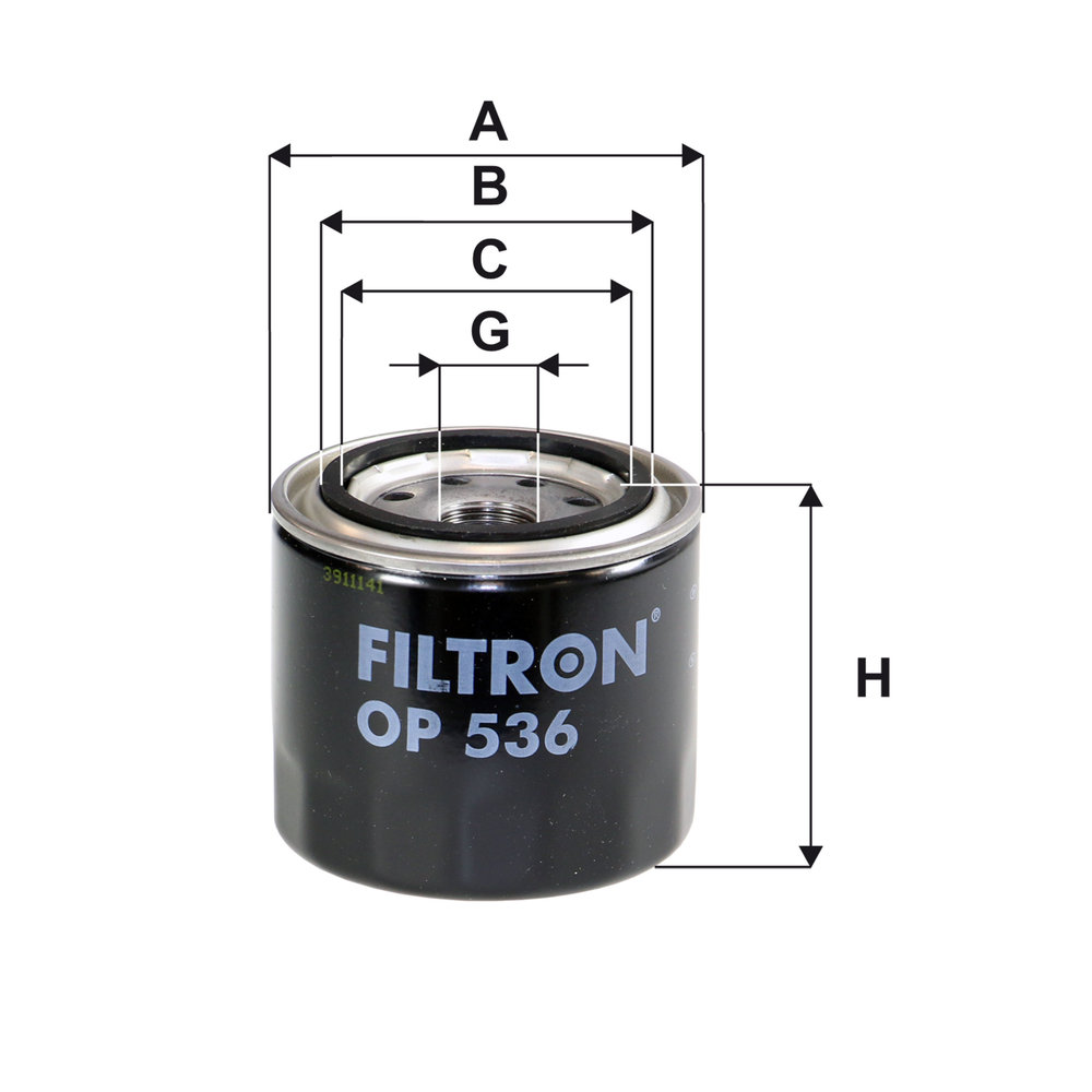 Ilustracja OP 536 FILTRON filtr oleju
