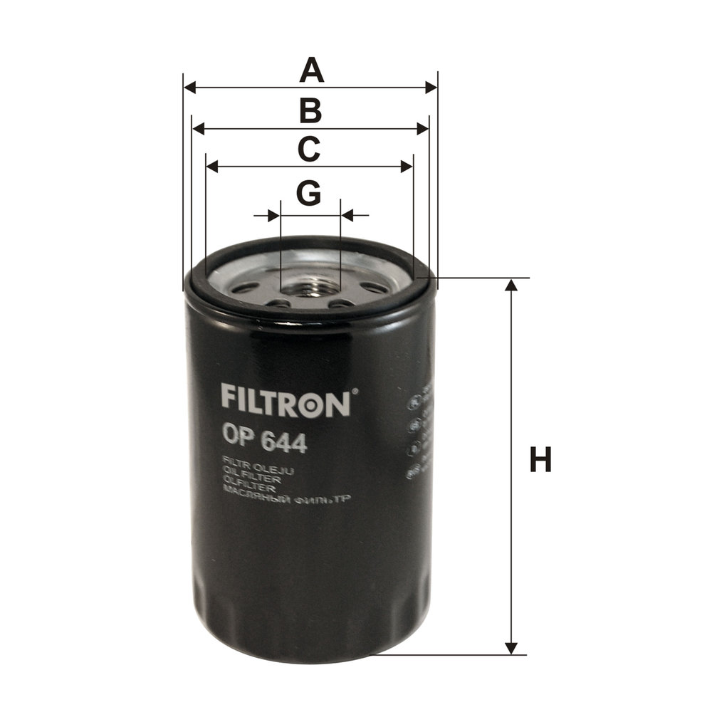 Ilustracja OP 644 FILTRON filtr oleju