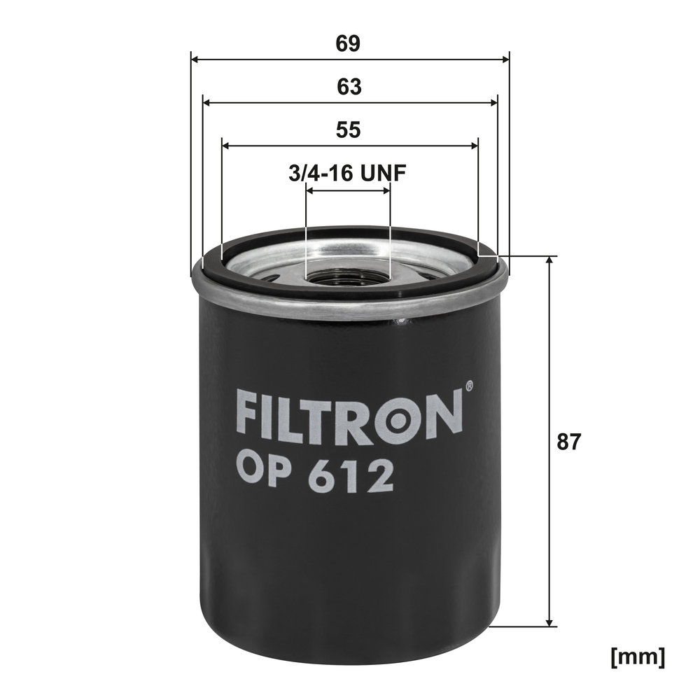 Ilustracja OP 612 FILTRON filtr oleju