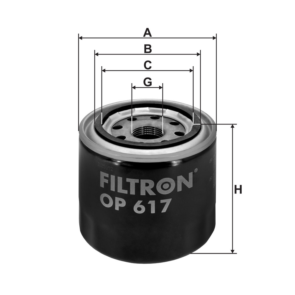 Ilustracja OP 617 FILTRON filtr oleju