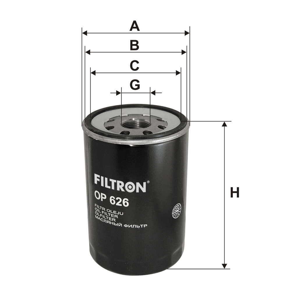 Ilustracja OP 626 FILTRON filtr oleju