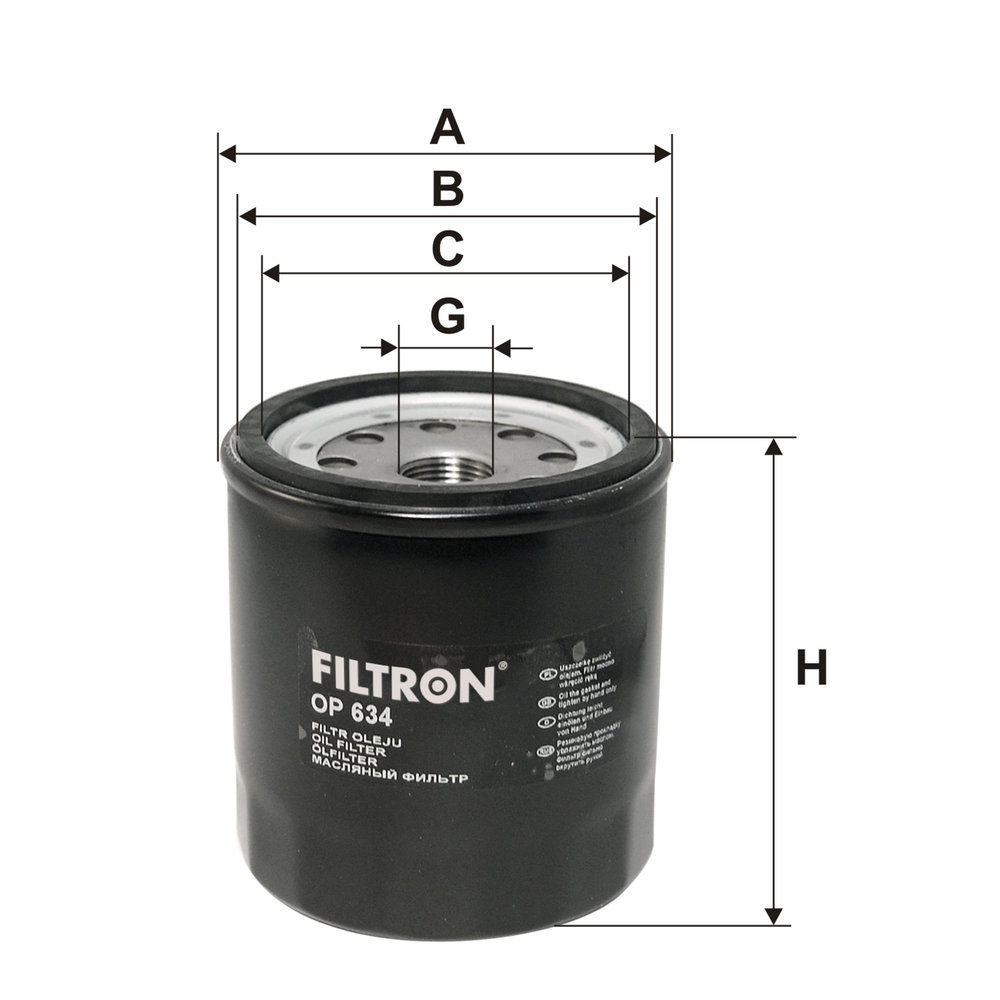 Ilustracja OP 634 FILTRON filtr oleju