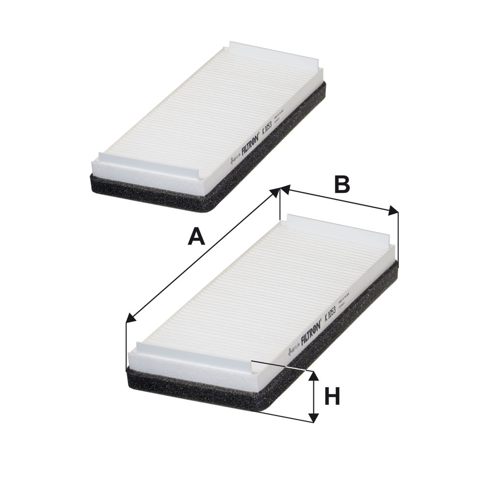 Ilustracja K 1053-2x FILTRON filtr kabinowy