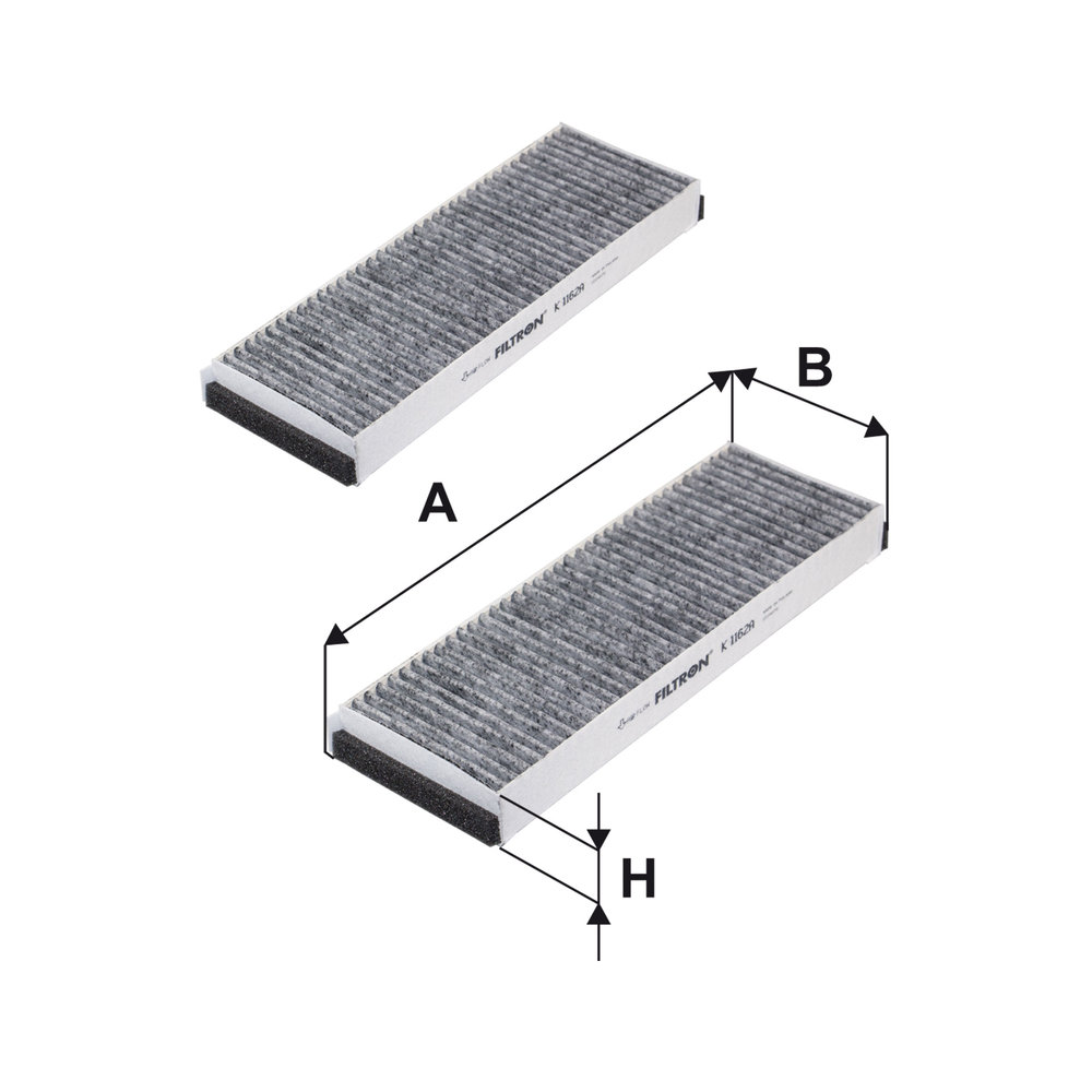 Ilustracja K 1162A-2x FILTRON filtr kabinowy